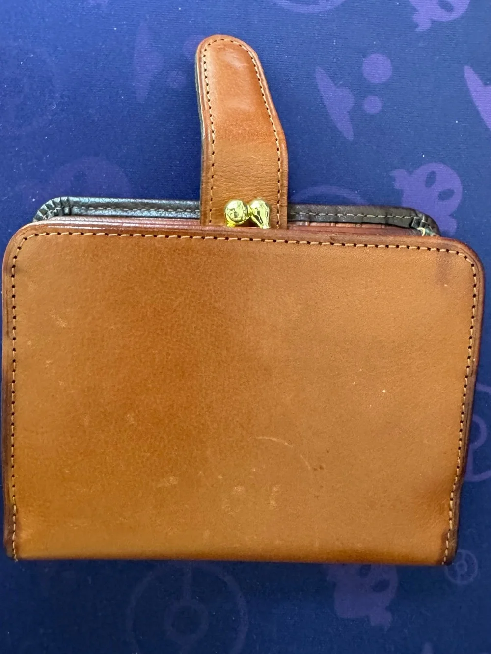 Coach Tan Leather Snap Wallet